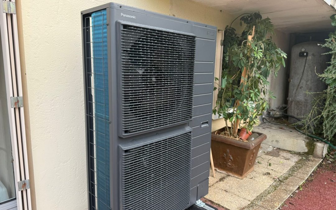 Une pompe à chaleur installée chez un client par nos équipes